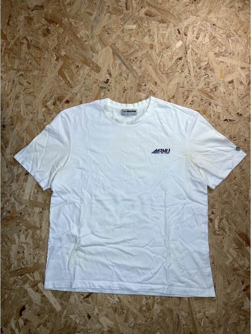 Zara Rhuigi RHU Graphic T-Shirt Mens XL White Short Sleeve Crew Neck Cotton